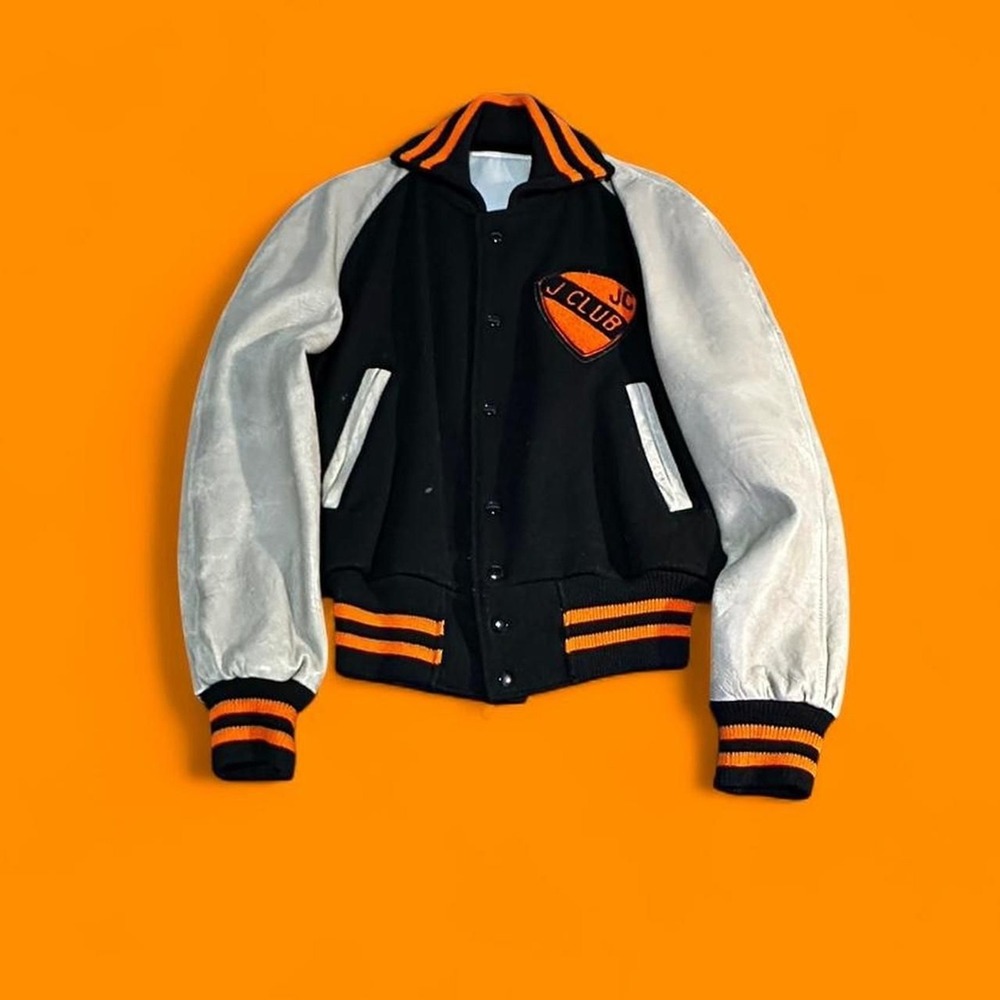 (1960s-70s) Vintage J Club Jamestown Varsity‎ Jacket – Wool & Leather – Size M